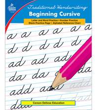 Traditional Handwriting: Beginning Cursive, Grades 1 - 3