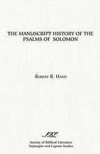 The Manuscript History of the Psalms of Solomon