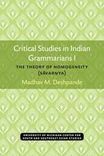 Critical Studies in Indian Grammarians I: The Theory of Homogeneity (Savar?ya)