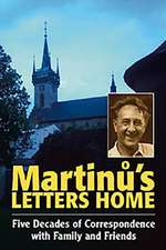 Martinu′s Letters Home – Five Decades of Correspondence with Family and Friends