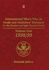 International Who's Who in Music and Musician's Directory: Classical and Light Classical Music