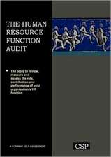 The Human Resource Function Audit