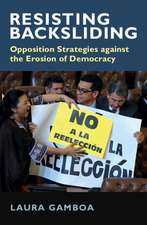 Resisting Backsliding: Opposition Strategies against the Erosion of Democracy