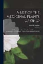 List of the Medicinal Plants of Ohio