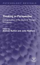 Thinking in Perspective: Critical Essays in the Study of Thought Processes