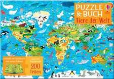 200 tlg. Puzzle & Buch: Tiere der Welt