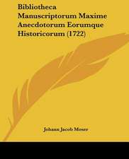 Bibliotheca Manuscriptorum Maxime Anecdotorum Eorumque Historicorum (1722)