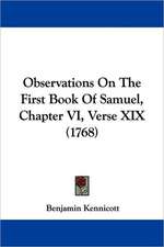 Observations On The First Book Of Samuel, Chapter VI, Verse XIX (1768)