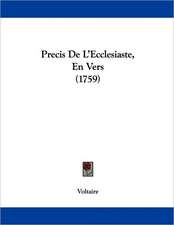 Precis De L'Ecclesiaste, En Vers (1759)