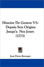 Histoire De Geneve V5