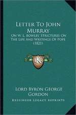 Letter To John Murray