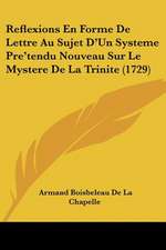 Reflexions En Forme De Lettre Au Sujet D'Un Systeme Pre'tendu Nouveau Sur Le Mystere De La Trinite (1729)