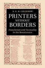 Printers without Borders: Translation and Textuality in the Renaissance