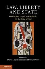 Law, Liberty and State: Oakeshott, Hayek and Schmitt on the Rule of Law