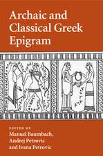 Archaic and Classical Greek Epigram