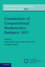 Foundations of Computational Mathematics, Budapest 2011