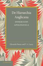 De hierarchia Anglicana: Dissertatio apologetica