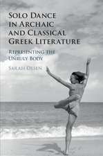 Solo Dance in Archaic and Classical Greek Literature