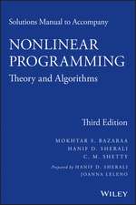 Solutions Manual to Accompany Nonlinear Programming