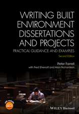 Farrell, P: Writing Built Environment Dissertations and Proj