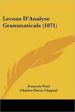 Lecons D'Analyse Grammaticale (1871)