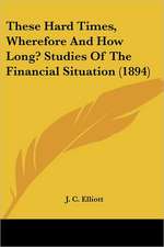 These Hard Times, Wherefore And How Long? Studies Of The Financial Situation (1894)