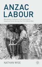 Anzac Labour: Workplace Cultures in the Australian Imperial Force during the First World War