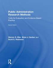 Public Administration Research Methods: Tools for Evaluation and Evidence-Based Practice