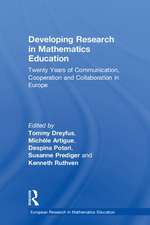 Developing Research in Mathematics Education: Twenty Years of Communication, Cooperation and Collaboration in Europe