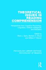 Theoretical Issues in Reading Comprehension: Perspectives from Cognitive Psychology, Linguistics, Artificial Intelligence and Education