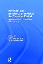 Psychosocial Resilience and Risk in the Perinatal Period: Implications and Guidance for Professionals