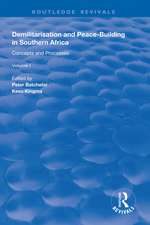 Demilitarisation and Peace-Building in Southern Africa: Volume I - Concepts and Processes