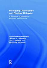 Managing Classrooms and Student Behavior: A Response to Intervention Approach for Educators