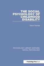 The Social Psychology of Childhood Disability