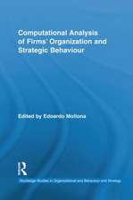 Computational Analysis of Firms’ Organization and Strategic Behaviour