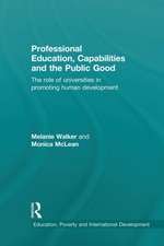 Professional Education, Capabilities and the Public Good: The role of universities in promoting human development