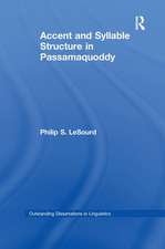 Accent & Syllable Structure in Passamaquoddy