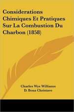 Considerations Chimiques Et Pratiques Sur La Combustion Du Charbon (1858)