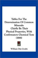 Tables For The Determination Of Common Minerals