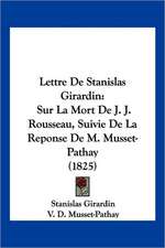 Lettre De Stanislas Girardin