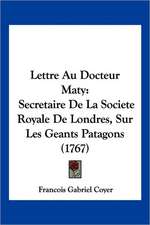 Lettre Au Docteur Maty