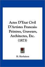 Actes D'Etat Civil D'Artistes Francais