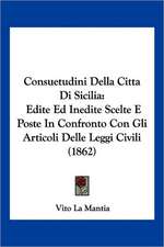 Consuetudini Della Citta Di Sicilia