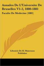 Annales De L'Universite De Bruxelles V1-2, 1880-1881