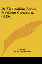 De Vindicatione Rerum Mobilium Germanica (1823)