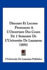 Discours Et Lecons