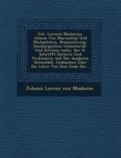 Joh. Lorentz Mosheims, Abtens Von Marienthal Und Michaelstein, Braunschweig-Luneburgischen Consistorial- Und Kirchen-Raths, Der H. Schrifft Doctoris U