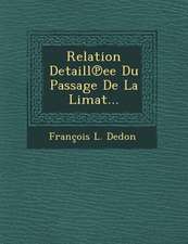 Relation Detaill Ee Du Passage de La Limat...