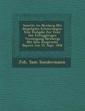 Sonette an N Rnberg Mit Beigef Gten Erl Uterungen: Eine Festgabe Zur Feier Der F Nfzigj Hrigen Vereinigung N Rnbergs Mit Dem K Nigreiche Bayern Am 25.