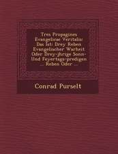 Tres Propagines Evangelicae Veritalis: Das Ist: Drey Reben Evangelischer Warheit Oder Drey-J Hrige Sonn- Und Feyertags-Predigen ... Reben Oder ...